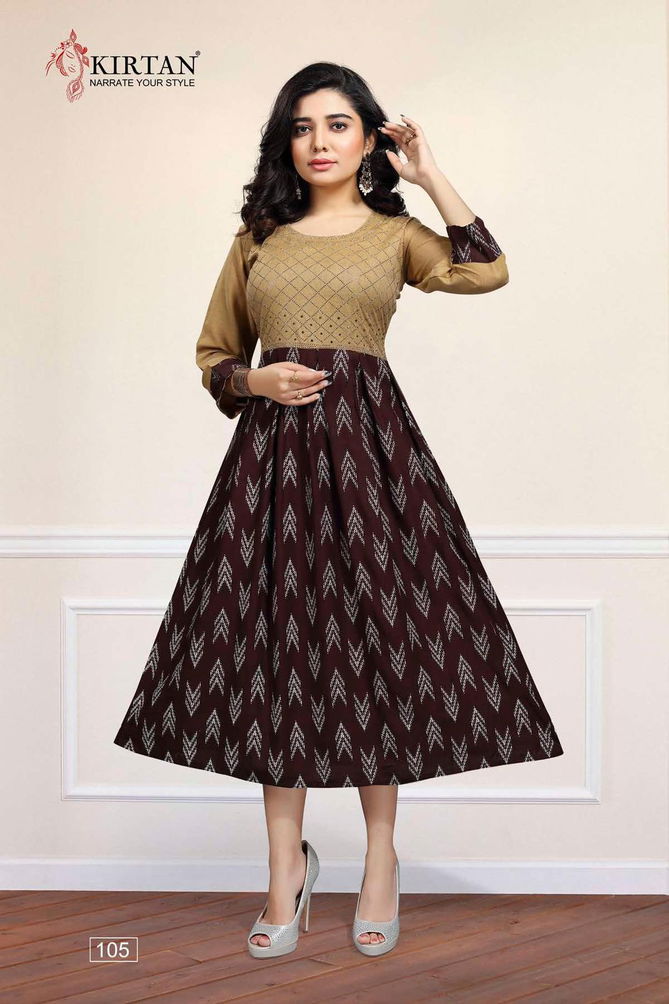 Kirtan Glamour 1 Regular Wear Rayon Designer Kurti Collection